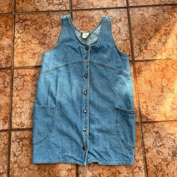Vintage Jean Dress with Pockets - Picture 1 of 3
